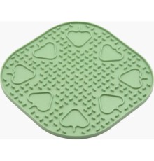 Універсальний посуд для тварин Fiboo Snoopy килимок для злизування ласощів та їжі, 25х25 см зелений (FIB0253)