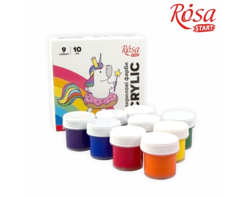 Акрилові фарби Rosa START Unicorn 9 x10 мл (4823098531012)