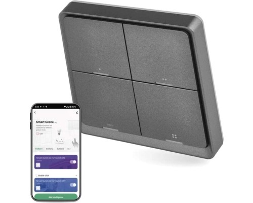 Розумний вимикач EMOS H5016 4 buttons ZigBee 3.0 Black (H5016)