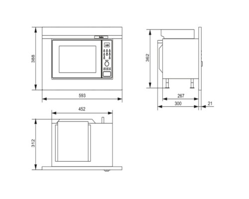 Мікрохвильова піч Hansa AMGB20E2GB