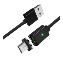 Дата кабель USB 2.0 AM to Micro 5P 1.0m Magnetic black Essager (EXCCXM-ML01)