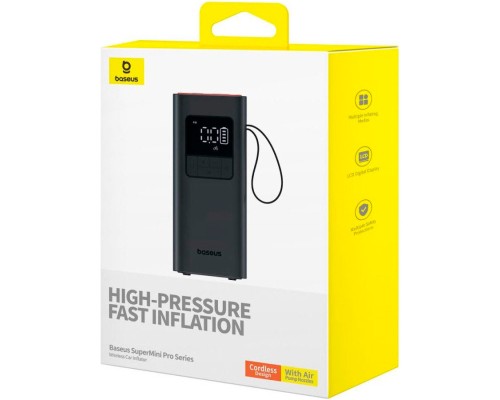 Автомобільний компресор Baseus SuperMini Pro Series Wireless Car Inflator Cluster Blac (C11159300111-00)