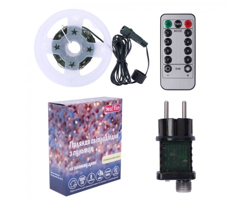 Гірлянда YES! Fun Нитка 100 м, 1000 LED тепло-біла, 8 функцій, пульт. (975128)