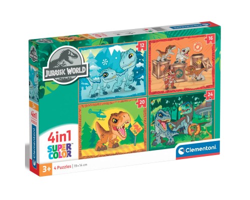Пазл Clementoni 4 в 1 Jurassic World, 12,16,20 та 24 елементи (21521)