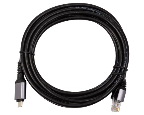 Дата кабель USB-C to RJ45 Ethernet 3.0m PowerPlant (CA914937)