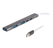 Концентратор Maxxter USB-C to 1xUSB 3.0 + 2xUSB 2.0 + 1xUSB-C PD100W + 1xUSB-C (HU3C-4P1PD-01)