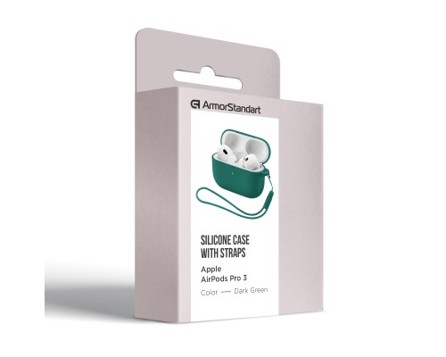 Чохол для навушників Armorstandart Silicone Case для Apple Airpods Pro 3 Dark Green (ARM88293)