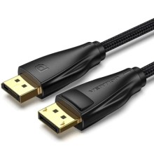Кабель мультимедійний Cotton Braided DP Male to Male Cable 1M Black VENTION (HCCBF)