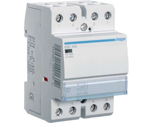 Автоматичний вимикач Hager 40 A 230V 2NO+2NC 3P (B) (ESC442)