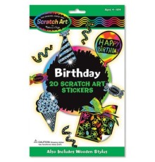 Набір для творчості Melissa&Doug Набор наклеек-царапок День рождения (MD5828)