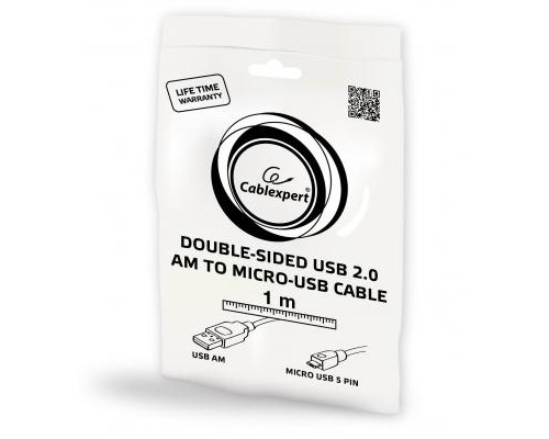 Дата кабель USB 2.0 Micro 5P to AM 1.0m Cablexpert (CC-mUSB2D-1M)