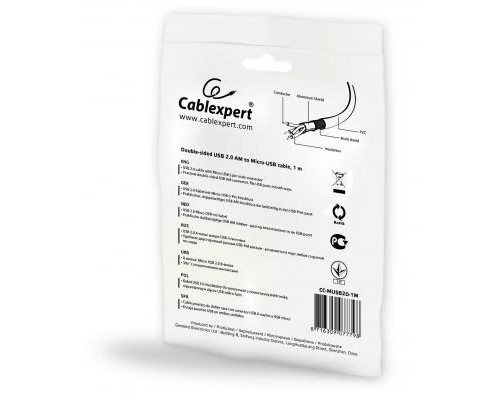 Дата кабель USB 2.0 Micro 5P to AM 1.0m Cablexpert (CC-mUSB2D-1M)