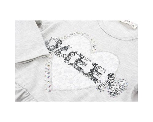 Кофта дитяча Breeze з серцем (11000-104G-gray)
