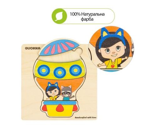 Розвиваюча іграшка Quokka пазл-мозаїка Повітряна куля (QUOKA013PM)
