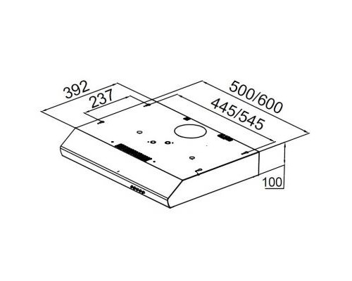Витяжка кухонна Pyramida UX 50 BL