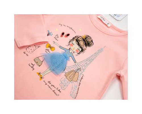 Кофта дитяча Breeze з дівчиною (15970-98G-peach)