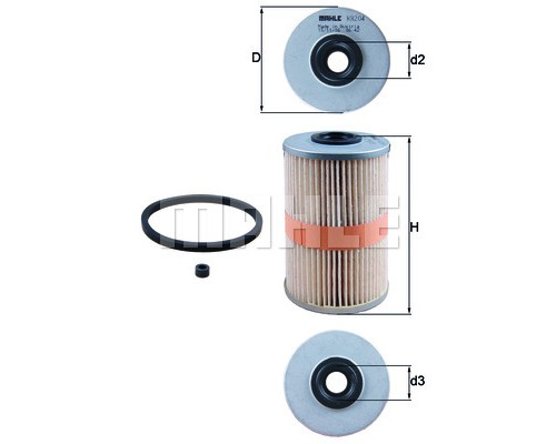 Фільтр паливний KOLBENSCHMIDT KX204D