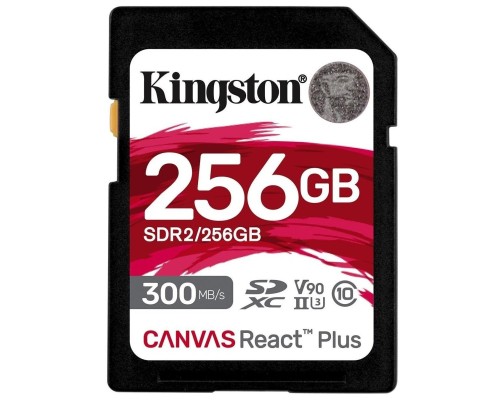 Карта пам'яті Kingston 256GB SDXC class 10 UHS-II U3 Canvas React Plus (SDR2/256GB) Карта пам'яті Kingston 256GB SDXC class 10 UHS-II U3 Canvas React Plus (SDR2/256GB)