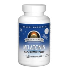 Амінокислота Source Naturals Мелатонін 3мг, Sleep Science, 120 гелевих капсул (SN2406)