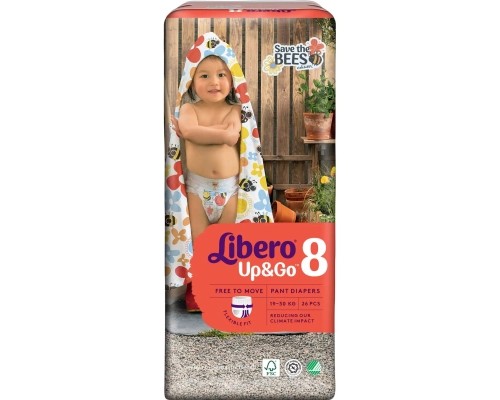 Підгузки Libero Up&Go Розмір 8 (19-30 кг) 26 шт (7322541743448)
