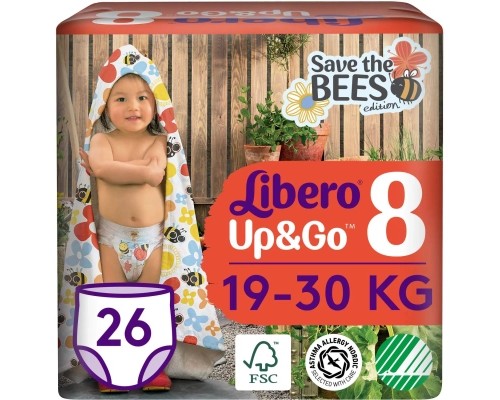 Підгузки Libero Up&Go Розмір 8 (19-30 кг) 26 шт (7322541743448)