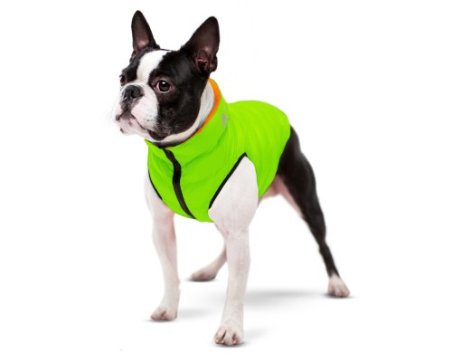Курточка для тварин Airy Vest двостороння XS 30 помаранчево-салатова (1594)