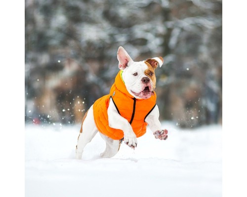 Курточка для тварин Airy Vest двостороння XS 30 помаранчево-салатова (1594)