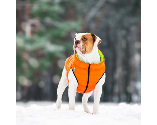 Курточка для тварин Airy Vest двостороння XS 30 помаранчево-салатова (1594)