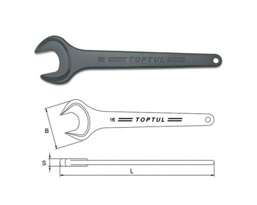 Ключ Toptul гайковий ріжковий односторонній (посилений) 36мм (AAAT3636)