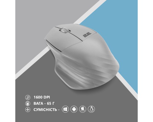 Мишка 2E MF280 Silent Wireless/Bluetooth Gray (2E-MF280WGR)