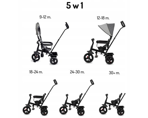 Дитячий велосипед MoMi Iris 5 в 1 Gray (ROTR00010)