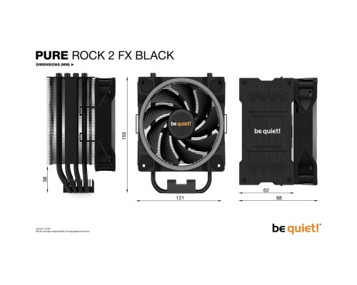 Кулер до процесора Be quiet! PURE ROCK 2 FX Black (BK033)