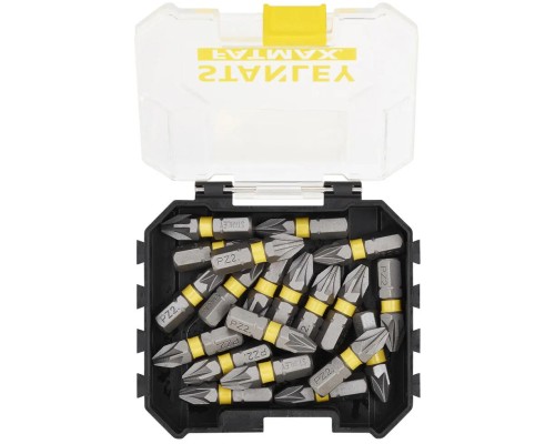 Набір біт Stanley FatMax, Pozidriv, Pz2, L = 25 мм, 20 шт, кейс (STA88568)