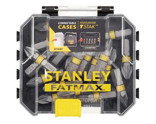 Набір біт Stanley FatMax, Pozidriv, Pz2, L = 25 мм, 20 шт, кейс (STA88568)