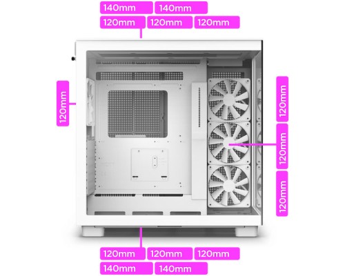 Корпус NZXT H9 Flow Edition White (CM-H91FW-01)
