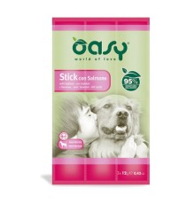 Ласощі для собак OASY Stick м'ясні палички з лососем 36 г (8054329510247)