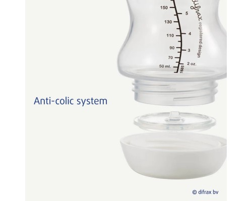 Пляшечка для годування Difrax S-bottle Wide антиколікова, силікон, 310 мл (737FE Blue)