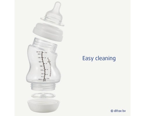 Пляшечка для годування Difrax S-bottle Wide антиколікова, силікон, 310 мл (737FE Blue)