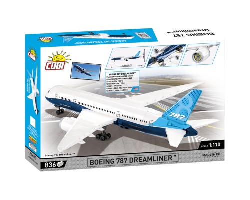 Конструктор Cobi Боінг 787 Дрімлайнер 1:110, 836 деталі (COBI-26603)