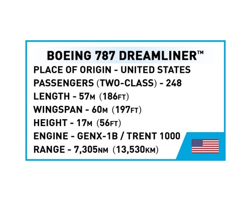 Конструктор Cobi Боінг 787 Дрімлайнер 1:110, 836 деталі (COBI-26603)