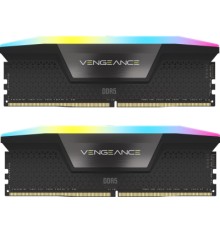 Модуль пам'яті для комп'ютера DDR5 48GB (2x24GB) 6000 MHz Vengeance RGB Black Corsair (CMH48GX5M2B6000C30)