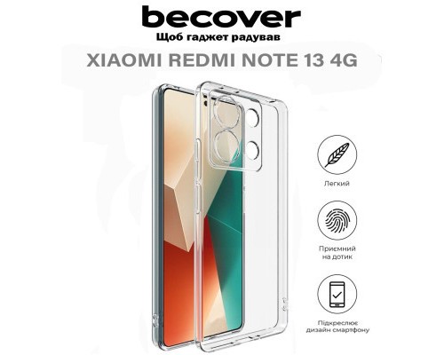 Чохол до мобільного телефона BeCover Xiaomi Redmi Note 13 4G Transparancy (710647)