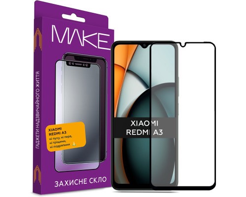 Скло захисне MAKE Xiaomi Redmi A3 (MGF-XRA3)