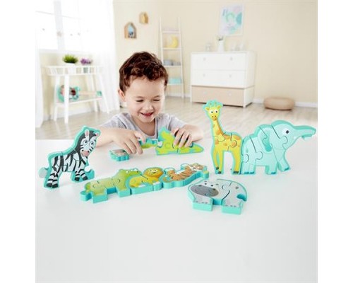 Пазл Hape дерев'яний алфавіт Парад звірів 26 елементів (E1627)