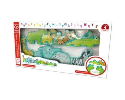 Пазл Hape дерев'яний алфавіт Парад звірів 26 елементів (E1627)