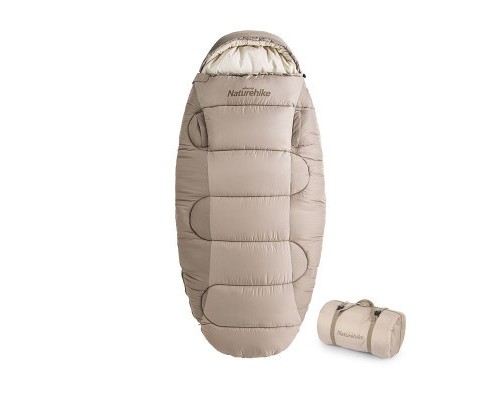 Спальний мішок Naturehike овальний PS300 NH20MSD03 правий, бежевий (6927595765470)