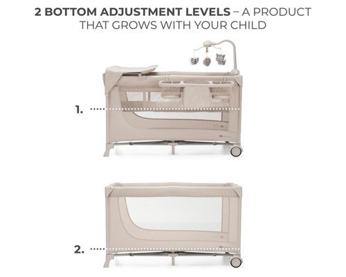 Дитячий манеж Kinderkraft с пеленатором Joy 2 Beige (5902533925162)