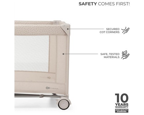 Дитячий манеж Kinderkraft с пеленатором Joy 2 Beige (5902533925162)