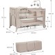 Дитячий манеж Kinderkraft с пеленатором Joy 2 Beige (5902533925162)