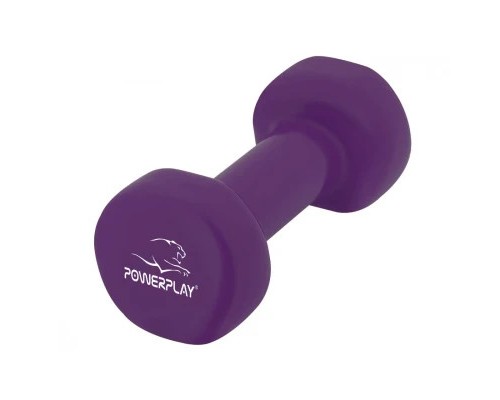 Гантель PowerPlay вінілові 4125 Achilles 2 х 2.5 кг Фіолетові (PP_4125_2.5kg_2in)